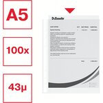 Sachet de 100 pochettes perforées Economy A5 PP grainée 0 05 mm Transparentes ESSELTE