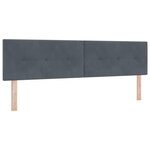 vidaXL Tête de lit Gris foncé 180 cm Velours