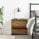 vidaXL Cabinet de chevet avec tiroir Bois ancien 45 x 34 x 44.5 cm