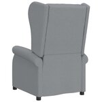 vidaXL Fauteuil inclinable électrique à oreilles gris clair tissu