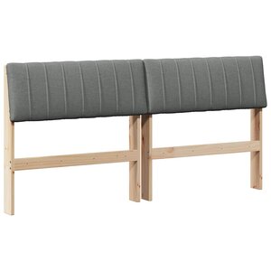 vidaXL Tête de lit capitonnée Gris foncé 160 cm Pin massif