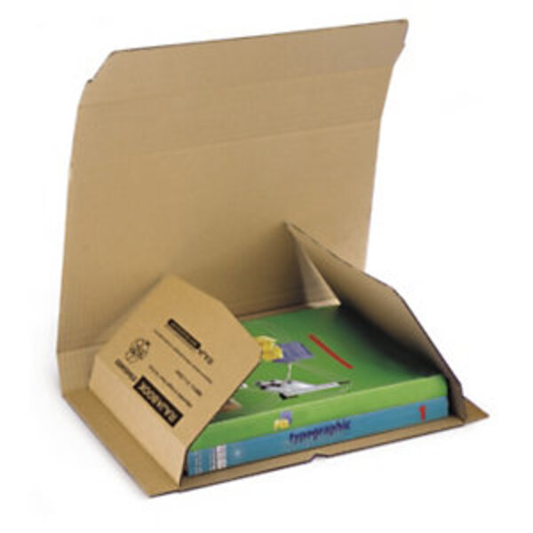 Etui carton brun sans fermeture adhésive rajabook 28x22 cm (lot de 25)