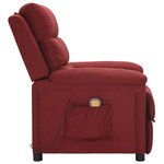 vidaXL Fauteuil de massage Rouge bordeaux Tissu