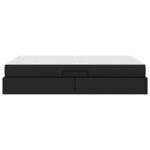 vidaXL Lit avec rangement et matelas avec matelas Noir 120 x 200 cm