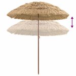 vidaXL Parasol de plage Marron Ø 160 x 196 cm Acier
