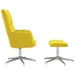 vidaXL Chaise de relaxation avec tabouret Jaune moutarde Velours