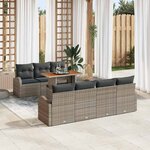 vidaXL Ensemble de canapé de jardin 8 Pièces Gris 100 x 55 x 73 cm