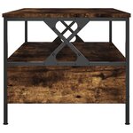 vidaXL Table basse chêne fumé 100x51x45 cm bois d'ingénierie