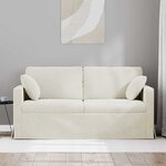 vidaXL Canapé Crème 158 x 78 x 80 cm Velours