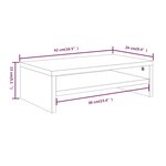 vidaXL Support de moniteur Chêne fumé 42x24x13 cm Bois d'ingénierie