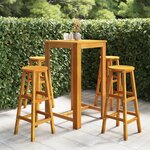 vidaXL Ensemble de bar de jardin 5 Pièces Bois d'acacia solide