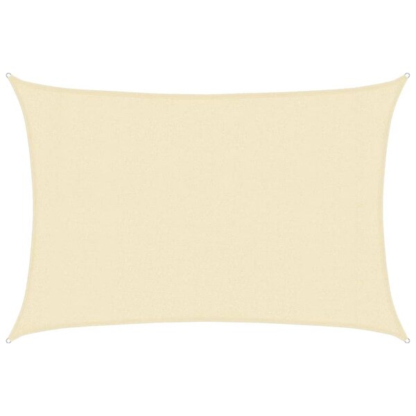 vidaXL Voile d'ombrage 160 g/m² Crème 3x5 m PEHD