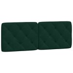 vidaXL Cadre de lit avec LED sans matelas vert foncé 140x190 cm velours