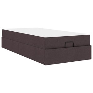 vidaXL Cadre de lit avec matelas avec matelas 2 Pièces Tan tissu