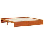 vidaXL Cadre de lit Cire marron 180 x 200 cm Bois de Pin Massif