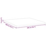 vidaXL Surmatelas Blanc 200 x 200 x 5 cm Tissu Jacquard