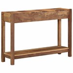 vidaXL Table console avec tiroir avec stockage Marron 107 x 33 x 76 cm