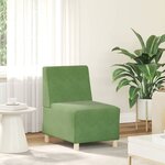 vidaXL Canapé modulaire sans accoudoirs Vert clair 55 cm Velours