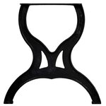 vidaXL Pied de table de salle à manger 2 Pièces Cadre en X Fonte