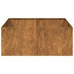 vidaXL Jardinière rouillé 100x100x40 cm acier inoxydable