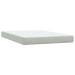 vidaXL Sommier à lattes de lit et matelas et LED gris clair 140x210cm velours