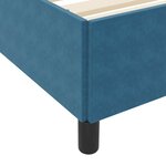 vidaXL Cadre de lit Bleu foncé et blanc 120 x 200 cm Velours