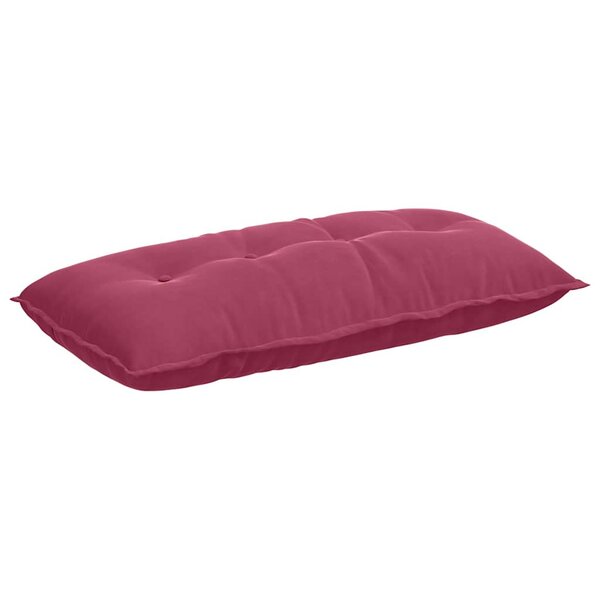 vidaXL Coussin de Dos Bordeaux 100 x 50 cm Tissu en velours côtelé