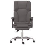 vidaXL Fauteuil de massage inclinable de bureau Gris Similicuir