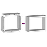 vidaXL Portant de bois de chauffage blanc 100x40x80 cm acier