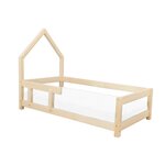 Lit cabane enfant POPPI 140 x 200 gris