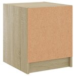 vidaXL Tables de chevet et portes vitrées 2Pièces chêne sonoma 35x37x42cm