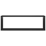 vidaXL Étagères cube murales 2Pièces Noir 80x15x26 5cm bois d'ingénierie