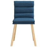 vidaXL Chaises à manger lot de 4 bleu tissu