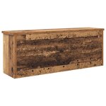 vidaXL Porte-manteau mural avec étagère Montage mural avec stockage avec porte Bois ancien 80 x 20 x 30 cm