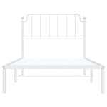 vidaXL Cadre de lit métal sans matelas et tête de lit blanc 100x190 cm