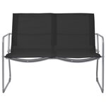 Salon de jardin meuble d'extérieur ensemble de mobilier 4 pièces tissu et acier noir 02_0016281