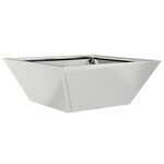 vidaXL Vasque en Acier Acier galvanisé 40 x 40 x 15 cm Détails décoratifs