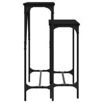 vidaXL Tables console 2 Pièces noir bois d'ingénierie