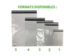 100 Enveloppes plastique opaques éco 60 microns n°5 - 400x520mm