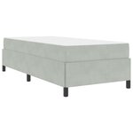 vidaXL Cadre de lit avec matelas Gris clair 90 x 200 cm tissu
