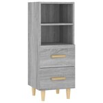vidaXL Buffet Sonoma gris 34 5x34x90 cm Bois d'ingénierie