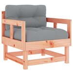 vidaXL Chaises de jardin avec coussins lot de 2 bois massif douglas