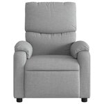 vidaXL Fauteuil de massage inclinable Gris clair Tissu