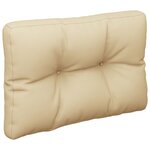 vidaXL Coussins de palette lot de 2 beige tissu