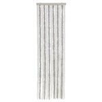 vidaXL Rideau anti-mouches gris clair et blanc 56x185 cm chenille