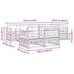 vidaXL Ensemble de canapés d'extérieur 7 pc Naturel et Crème
