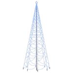 vidaXL Arbre de Noël avec poteau en métal 1400 LED bleues 5 m
