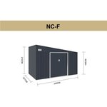 Abri de jardin acier 11,01  m2. avec kit d'ancrage inclus