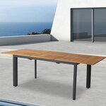 Table de jardin extensible brasilia gris aluminium 152/210 x 90 x 74 5cm