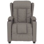 vidaXL Fauteuil de massage Taupe Tissu